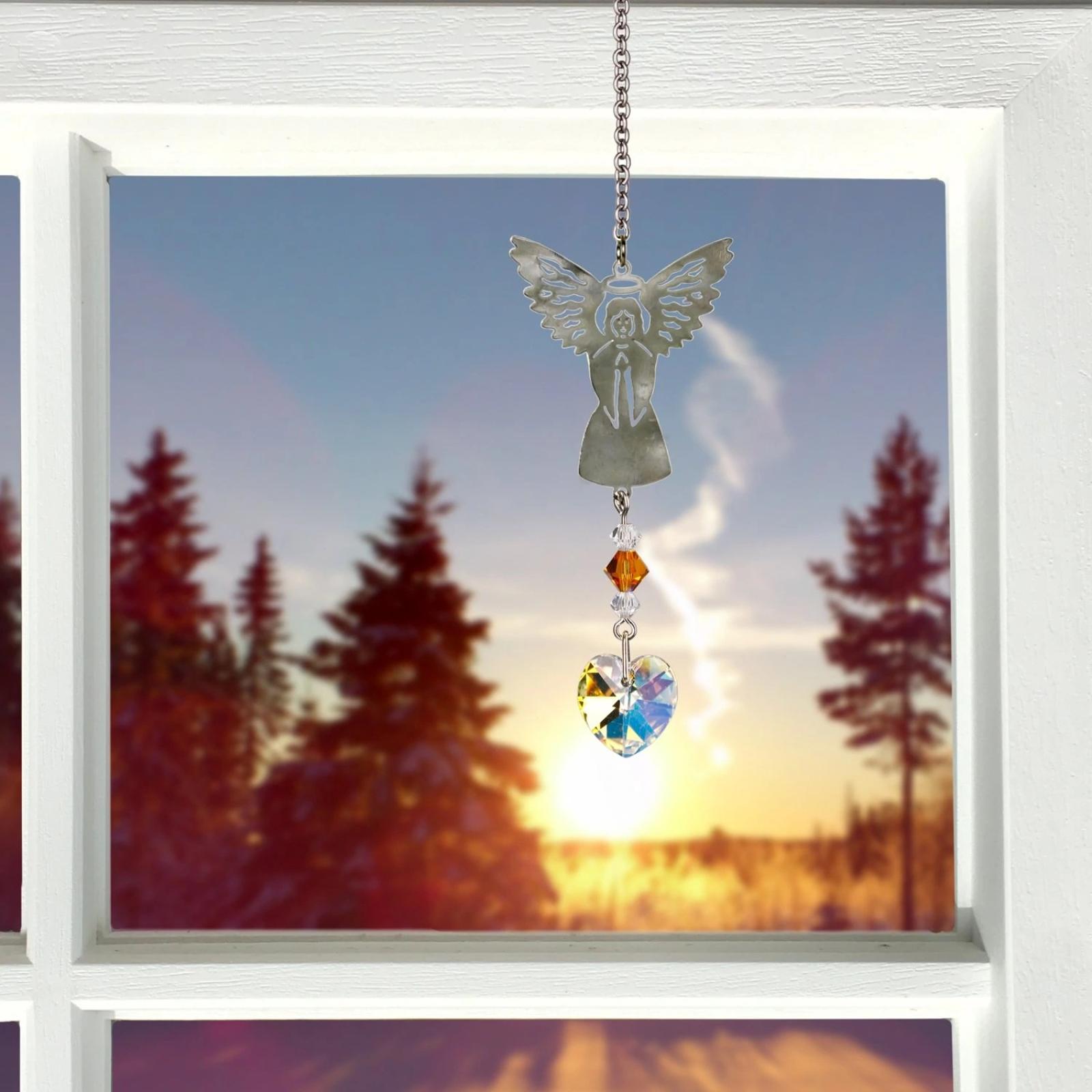 Woodstock Chimes Birthstone Angel Suncatcher | March