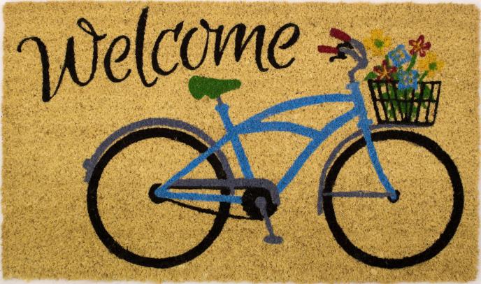 Robert Allen Bicycle Coir Welcome Mat