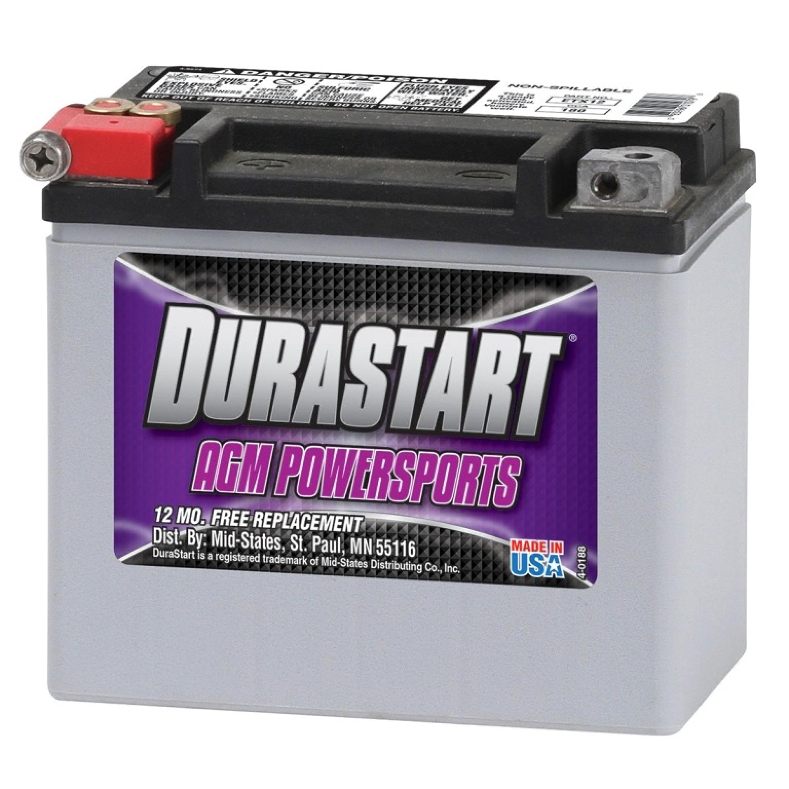 Durastart AGM Powersports Battery ETX16