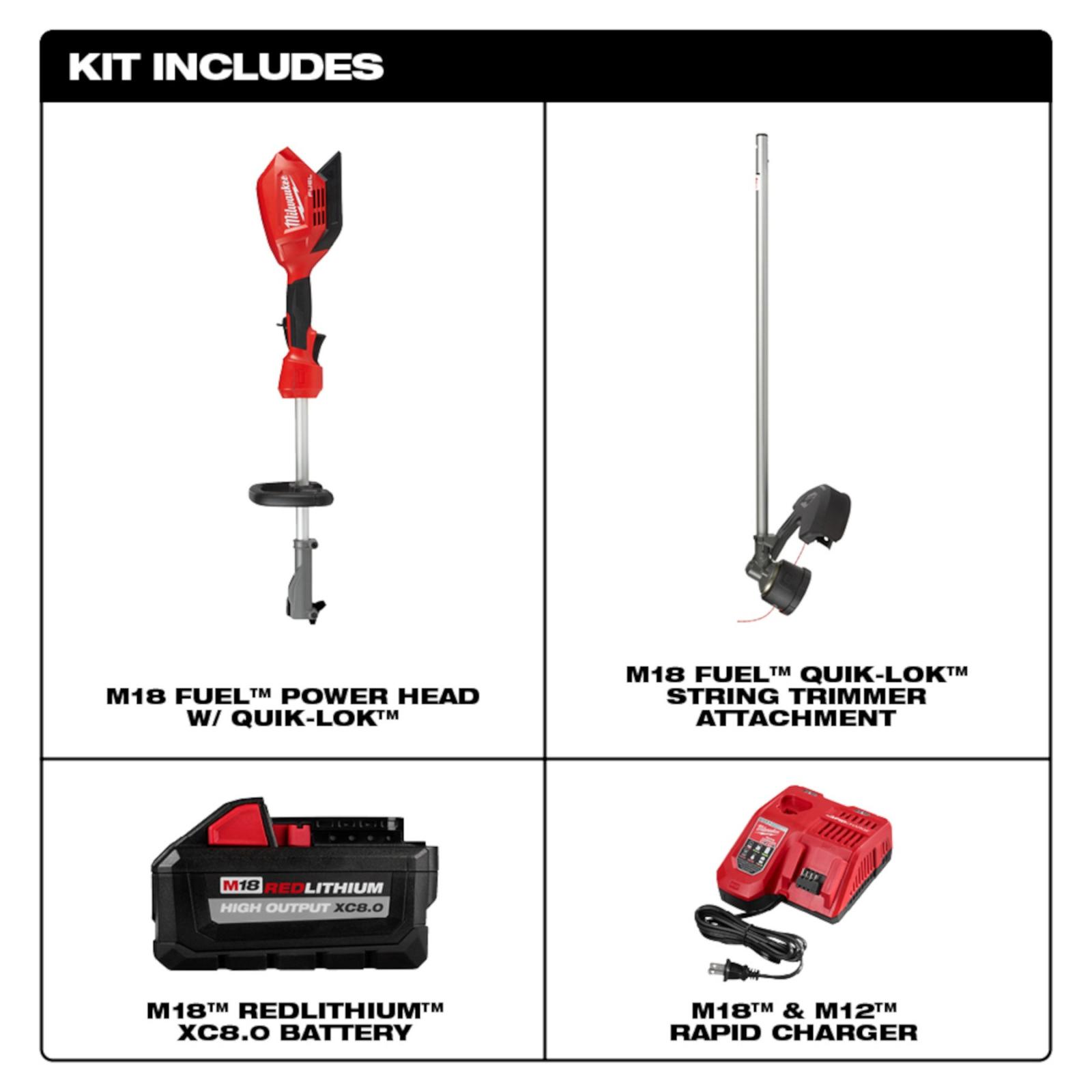 Milwaukee M18 FUEL™ String Trimmer Kit Informational Photo