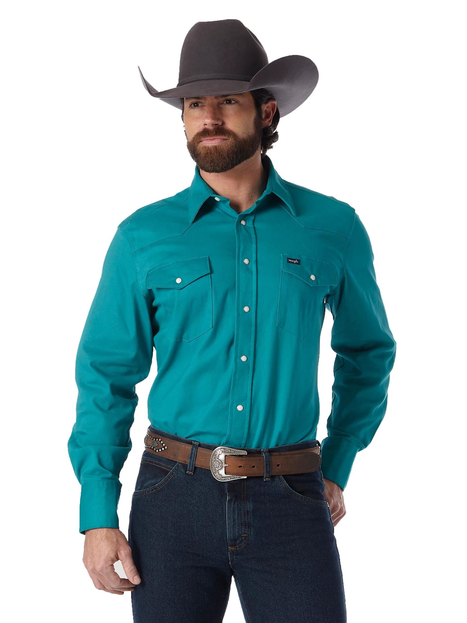 Premium Performance Advanced Comfort Cowboy Cut® Long Sleeve Spread  Collar Solid Shirt