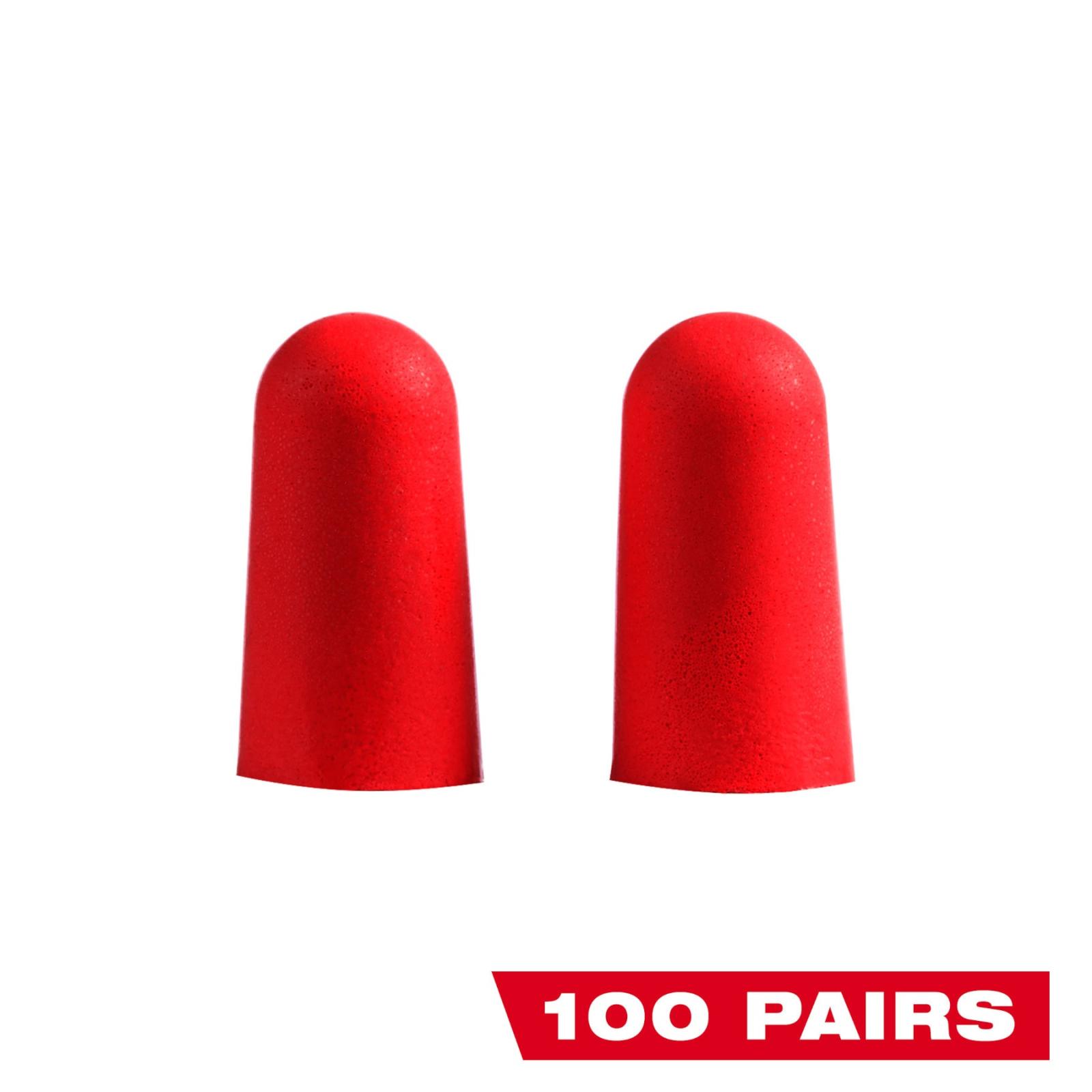Milwaukee Disposable Ear Plugs in Resealable Packaging