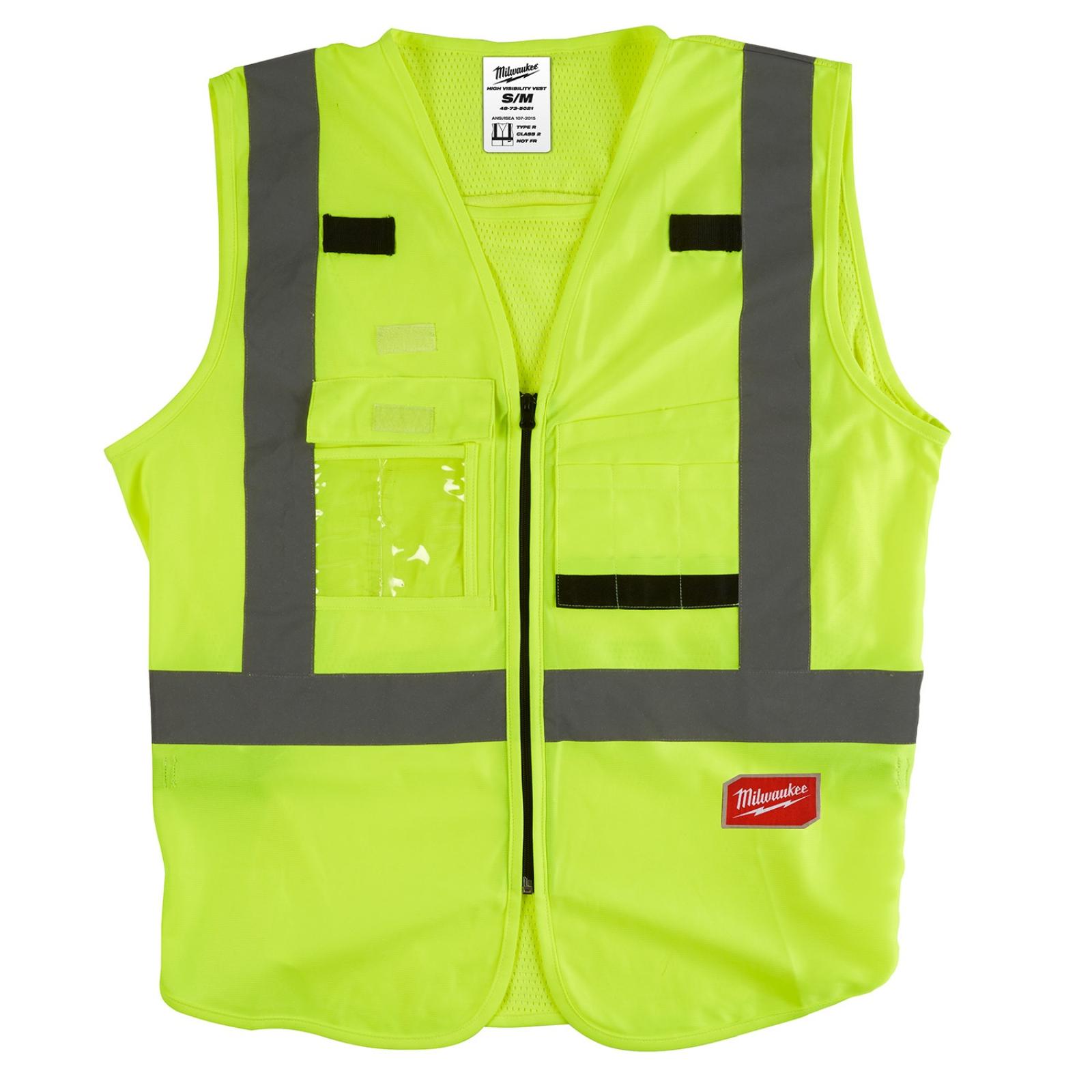 Milwaukee Class 2 High Visibility Safety Vests Front