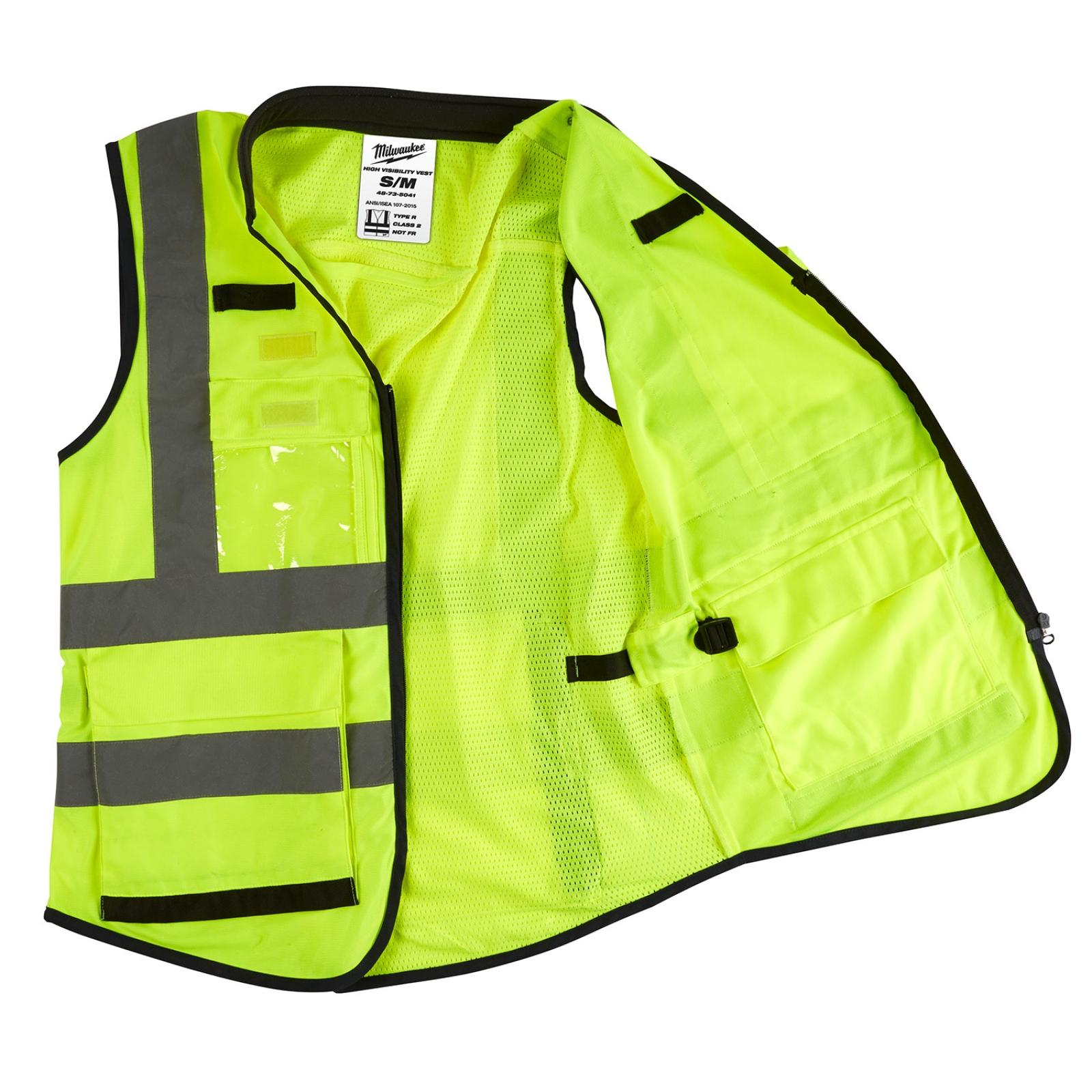 Milwaukee Class 2 High-Visibility Performance Safety Vests Back