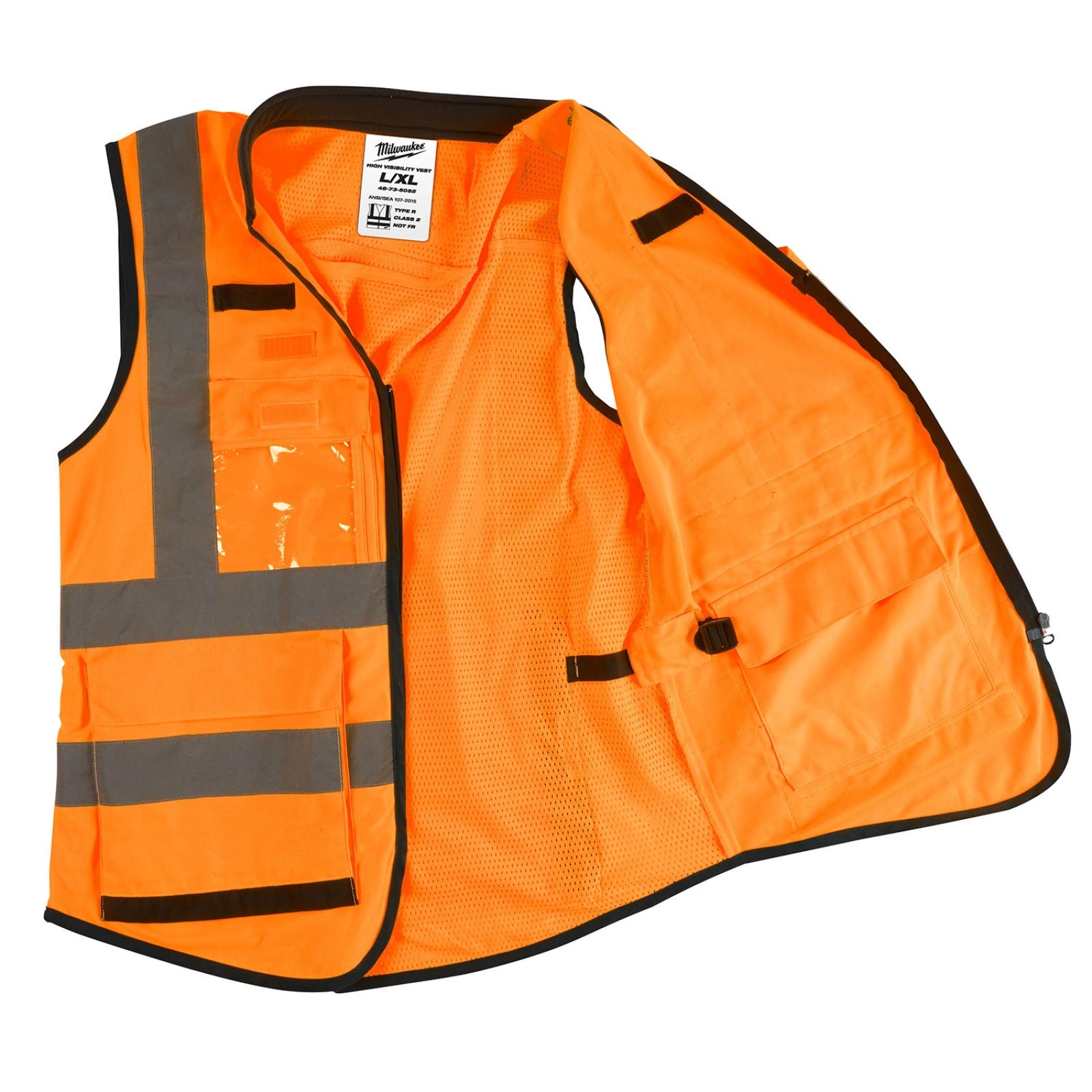 Milwaukee Class 2 High-Visibility Performance Safety Vests Back