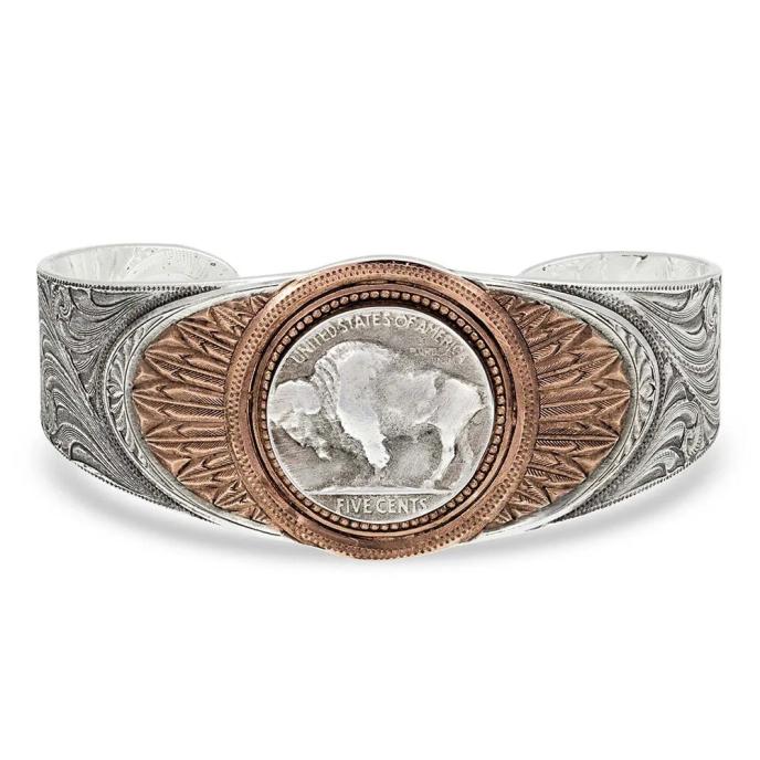 content/products/Montana Silversmiths Buffalo Feather Cuff Bracelet