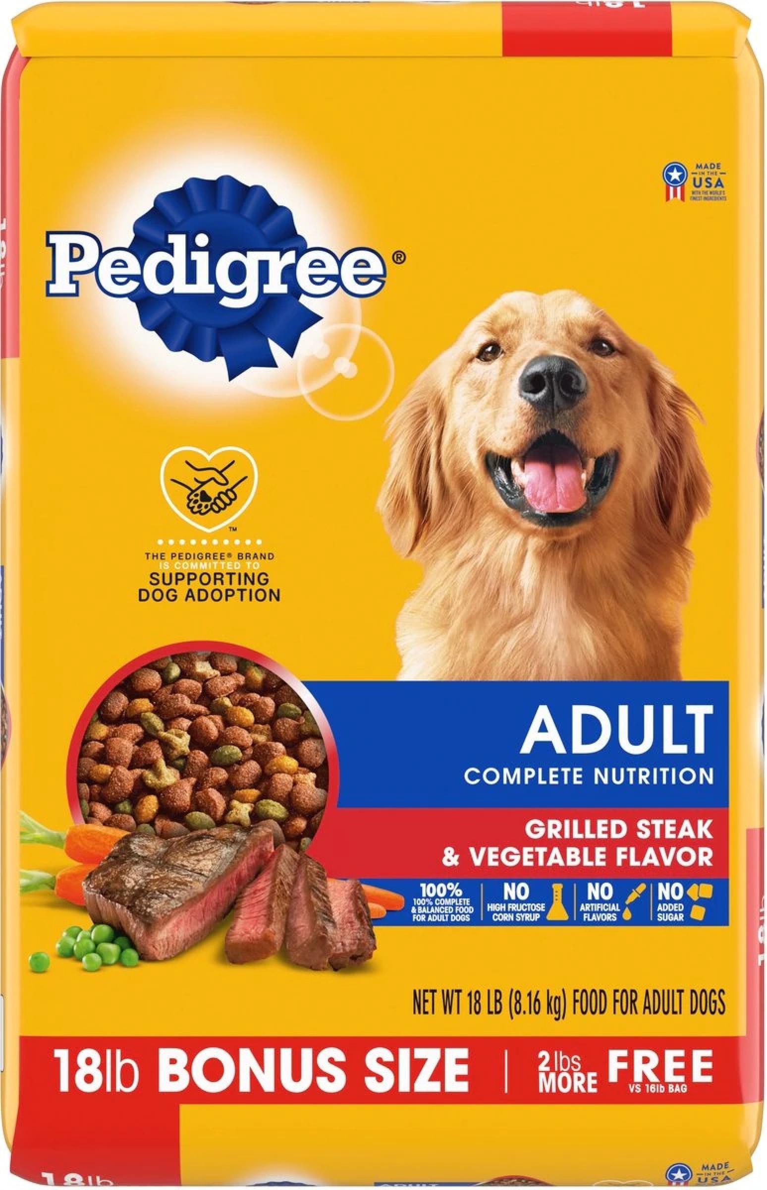 Pedigree Adult Complete Nutrition Grilled Steak Flavor