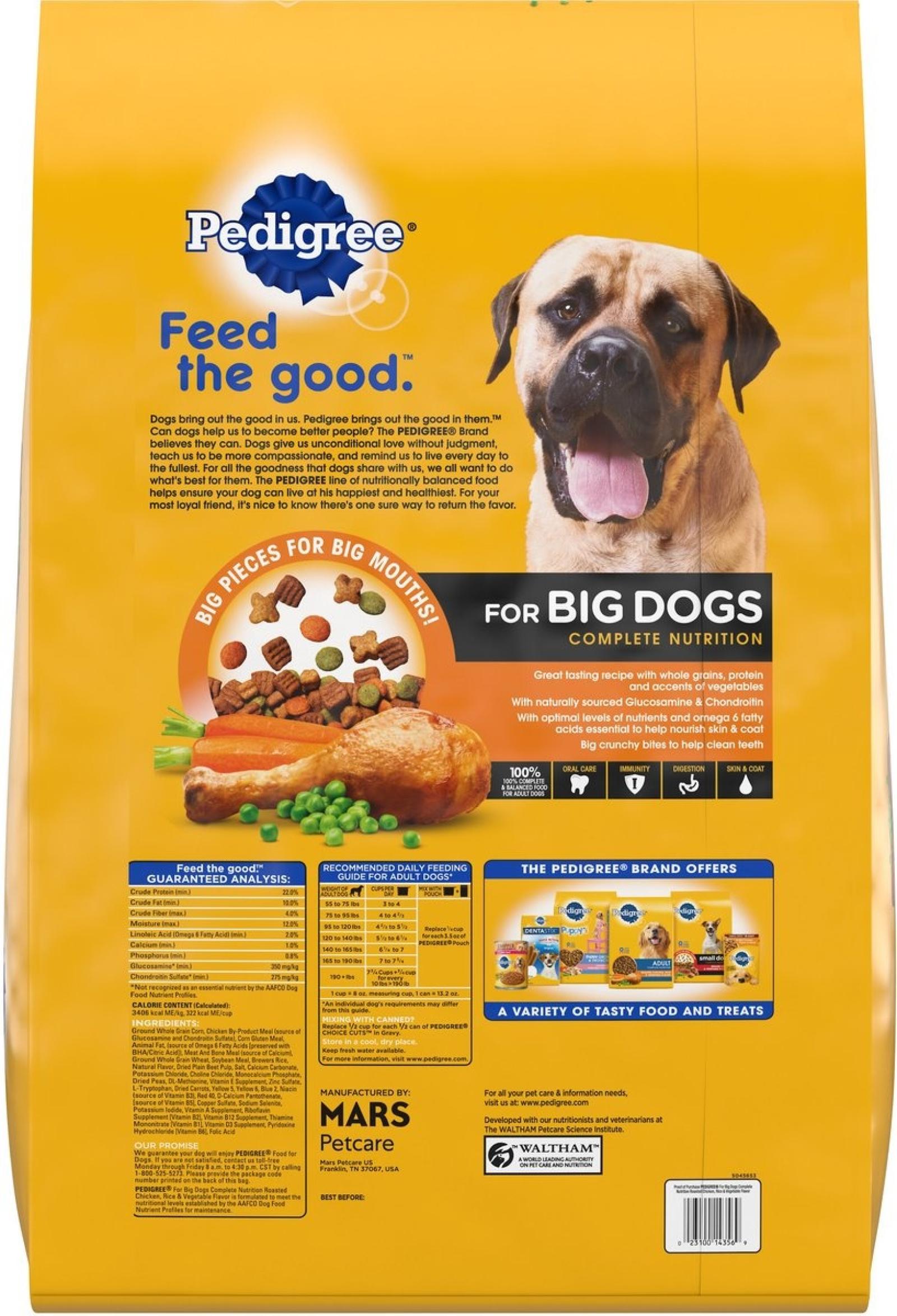 Pedigree Big Dogs Complete Nutrition Roasted Chicken Flavor