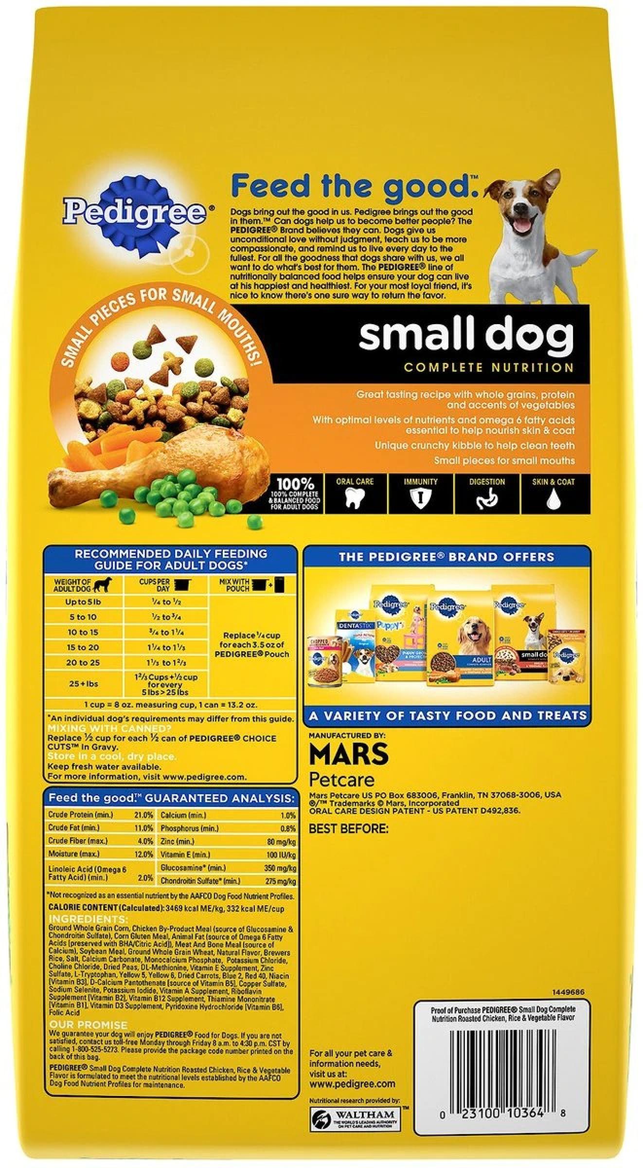 Pedigree Small Dog Complete Nutrition Roasted Chicken Flavor
