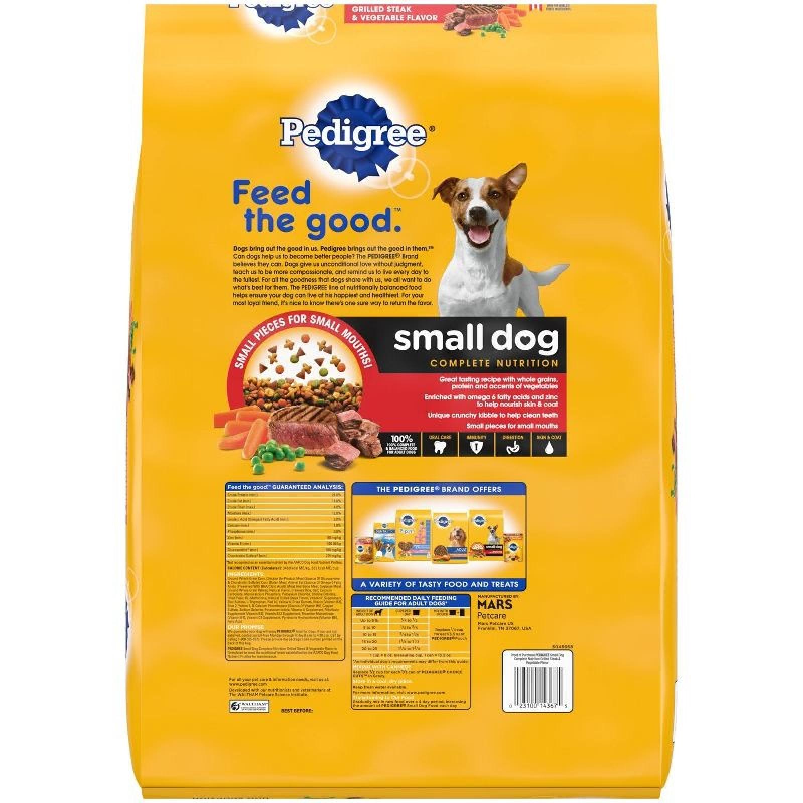 Pedigree Small Dog Complete Nutrition Grilled Steak Flavor