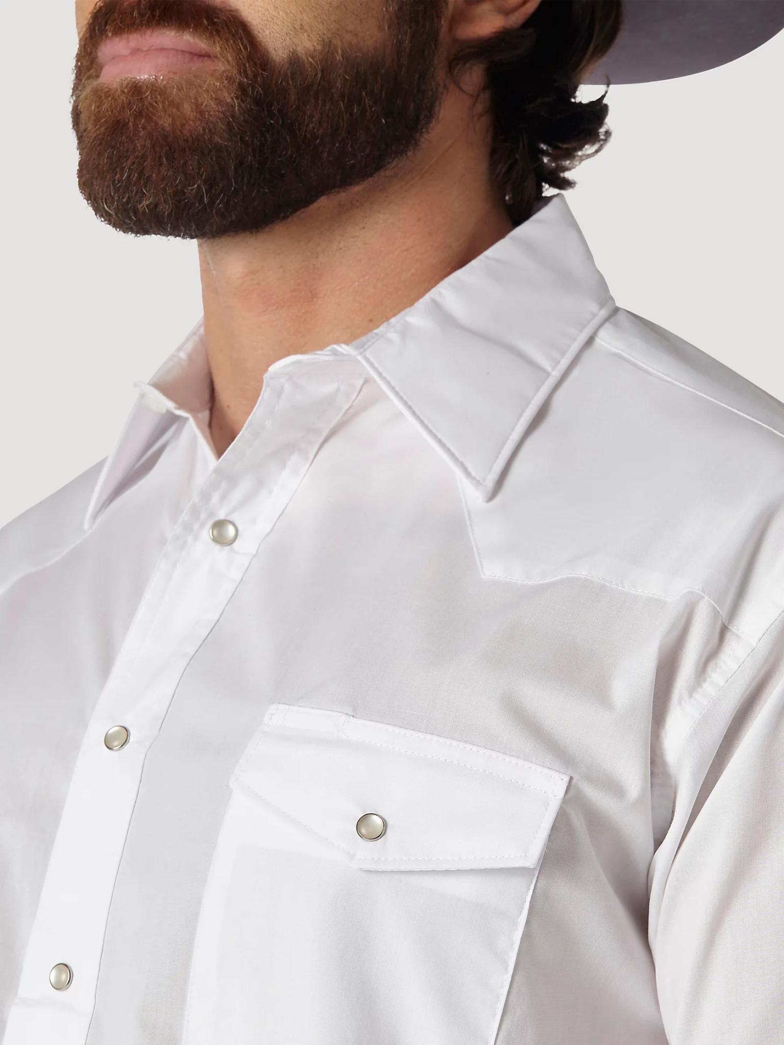 Wrangler Men's Western Snap Long Sleeve Shirt