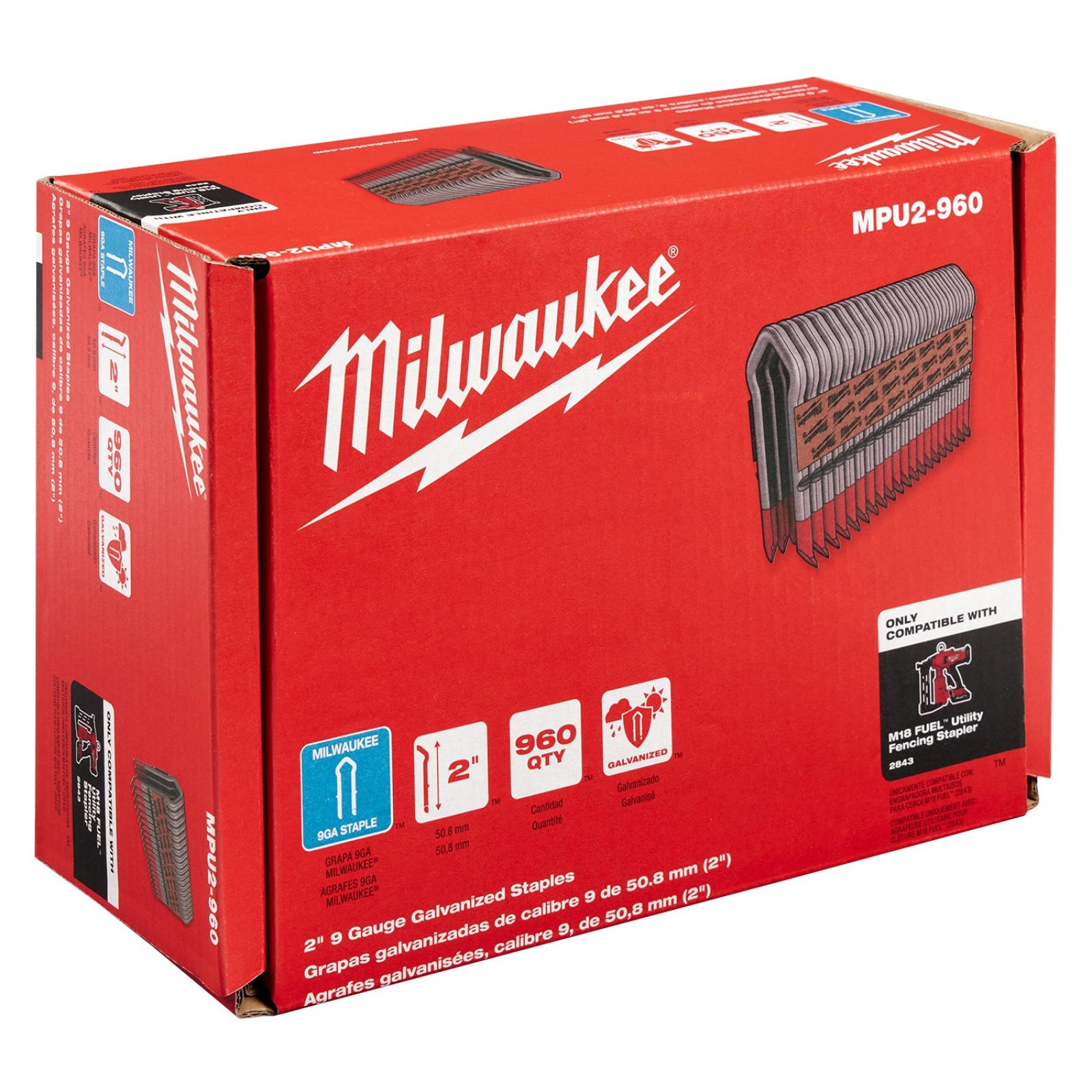 Milwaukee 9 Gauge 2" Galvanized Staples