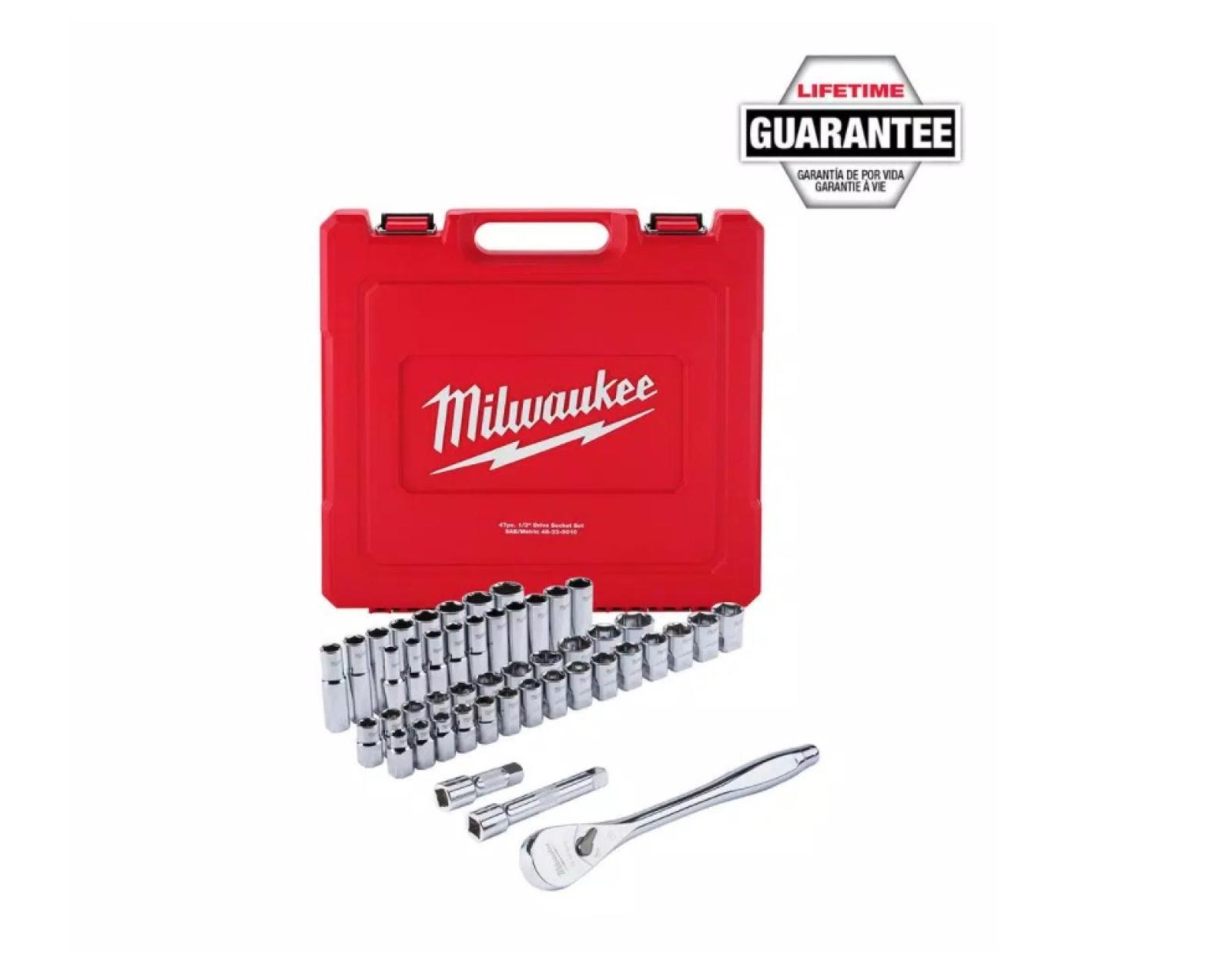 Milwaukee 47pc Ratchet and Socket Set – SAE & Metric