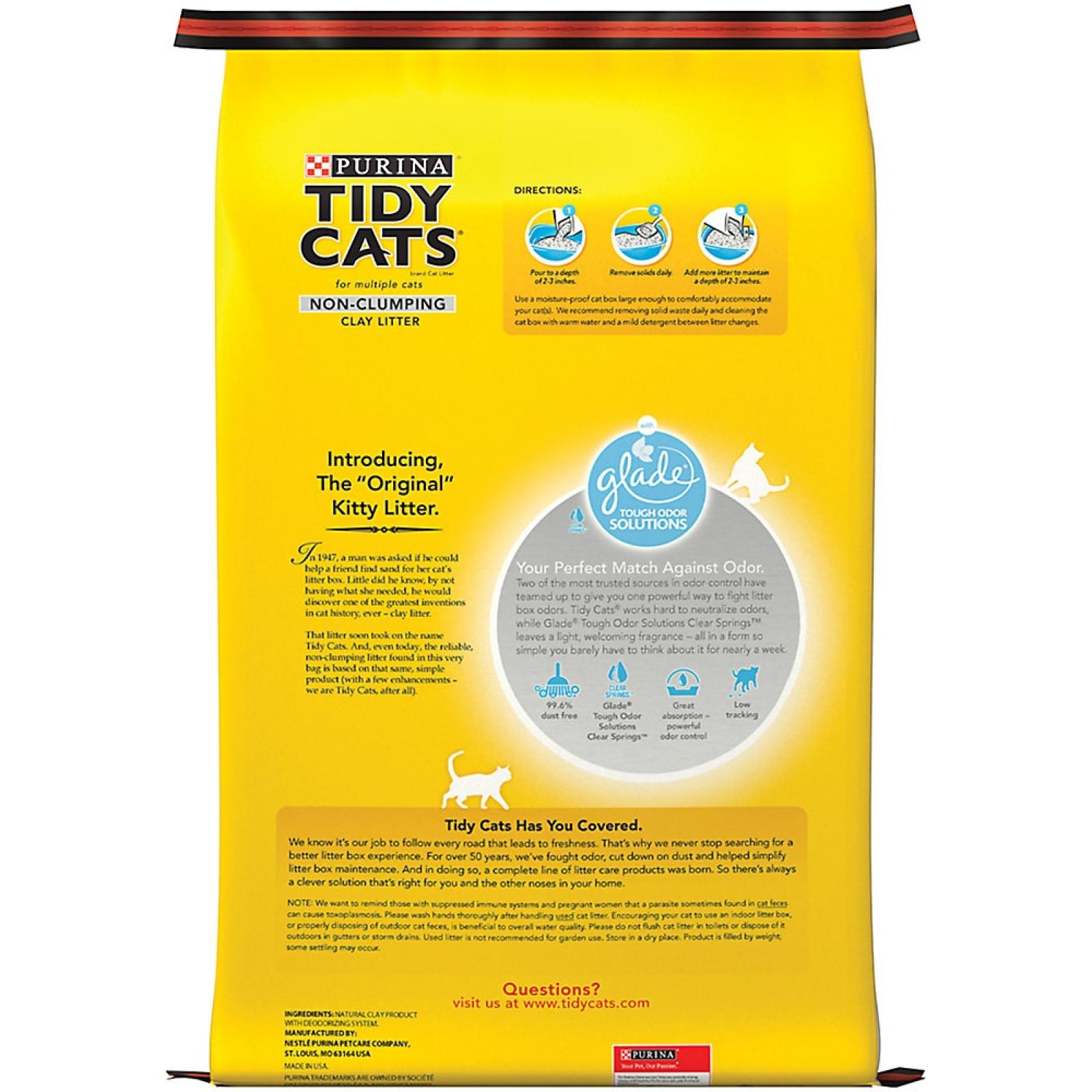 Purina Tidy Cats Non-Clumping Clay Litter with Glade
