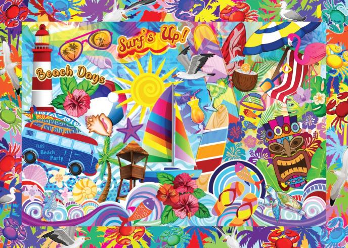 Two Lumps of Sugar At The Beach 500 PCS Jigsaw Puzzle 