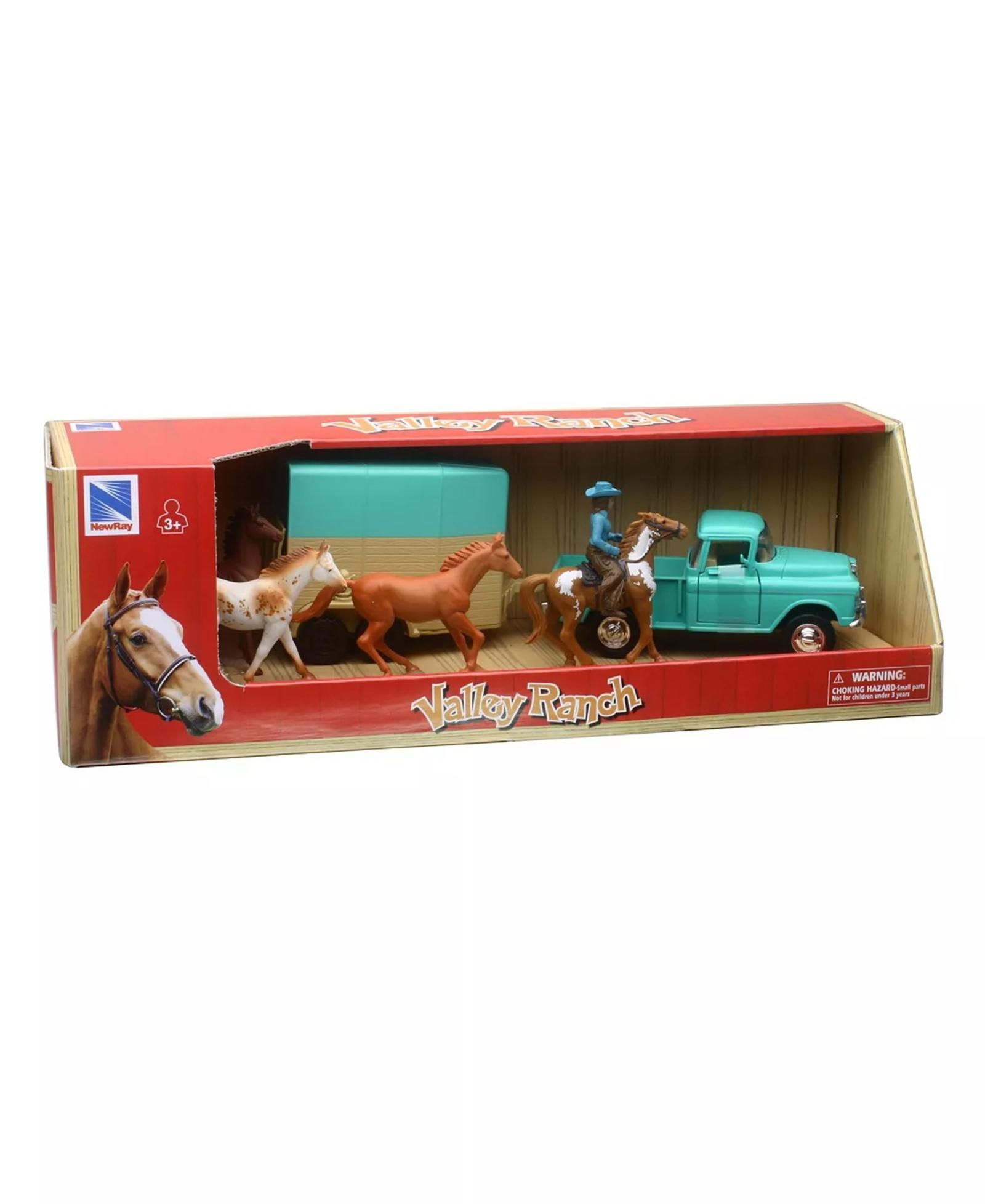 New Ray Toys 1:32 Scale Vintage-Like Pick Up Truck 7-Piece Set