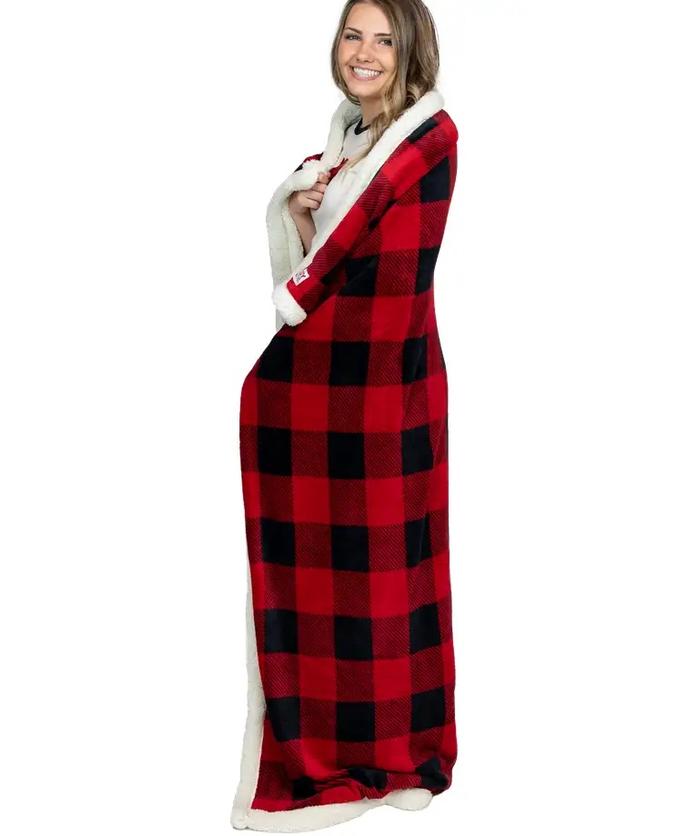 content/products/Lazy One Red Plaid Sherpa Throw Blanket