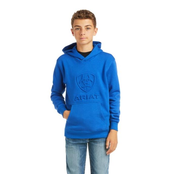 content/products/Ariat Boy's Basic Cobalt Embossed Hoodie