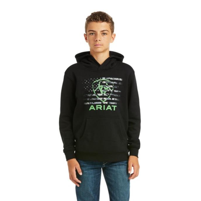 content/products/Ariat Boys' Flag Green Logo Hoodie