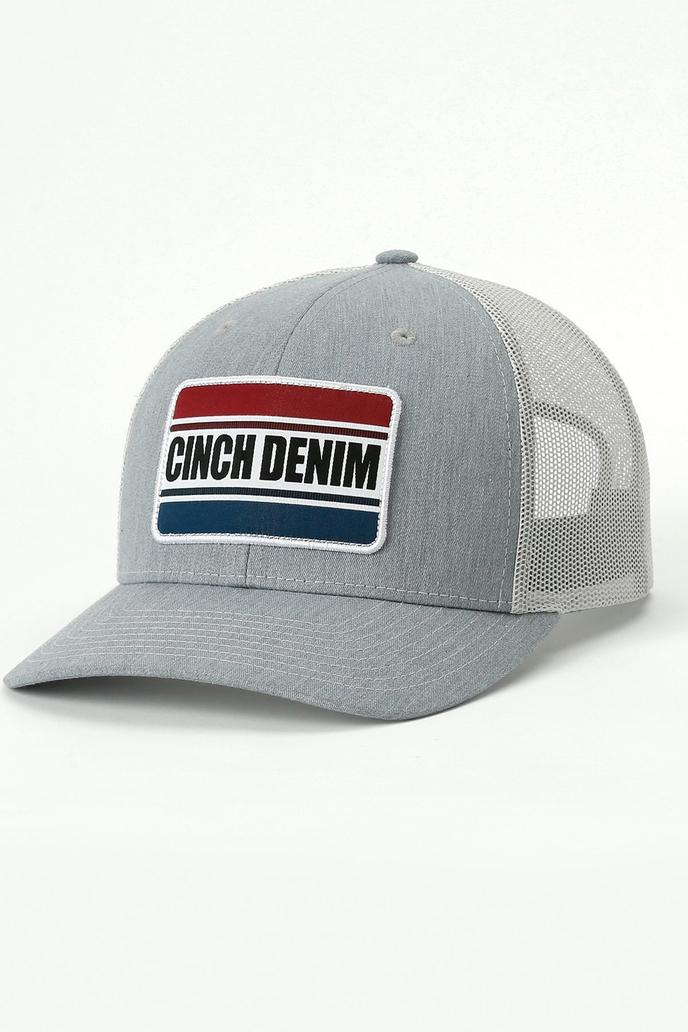 content/products/Cinch Men’s Grey Denim Trucker Cap
