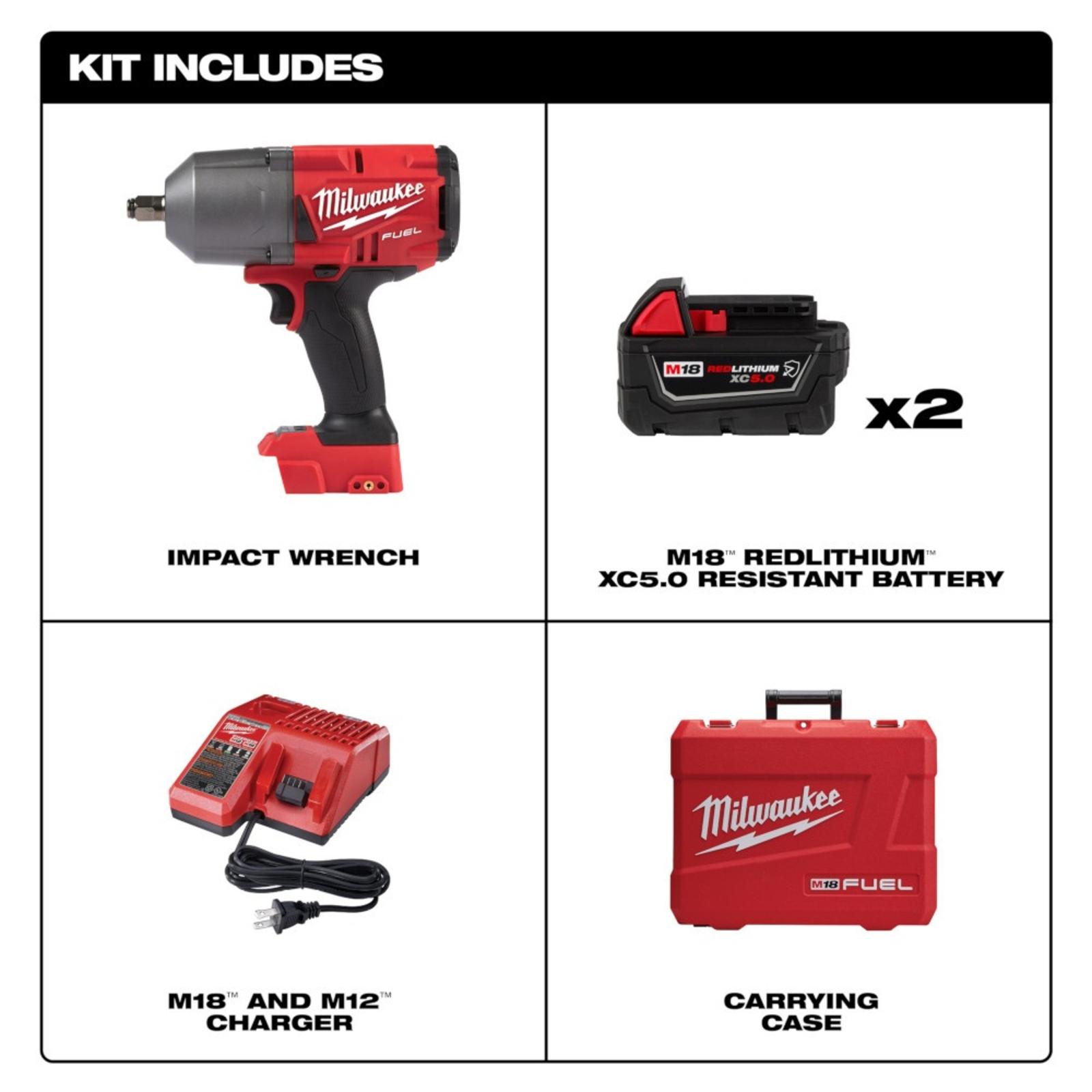 MILWAKUEE M18 FUEL™ High Torque ½” Impact Wrench with Friction Ring Kit