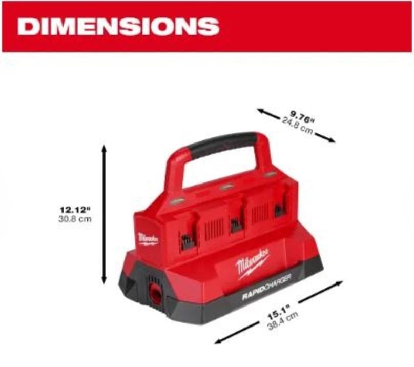 MILWAUKEE M18™ PACKOUT™ Six Bay Rapid Charger