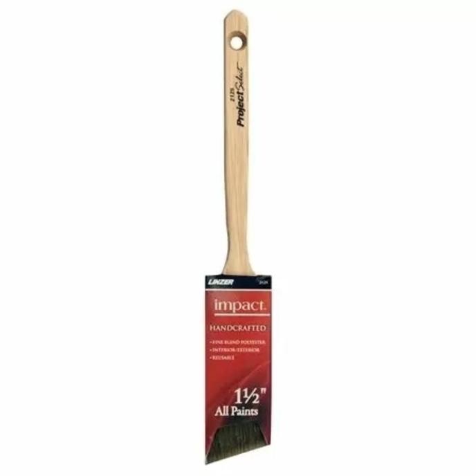 The Impact 1.5" angled sash brush is made with 100% hollow polyester filament with a chiseled trim for a smooth finish.