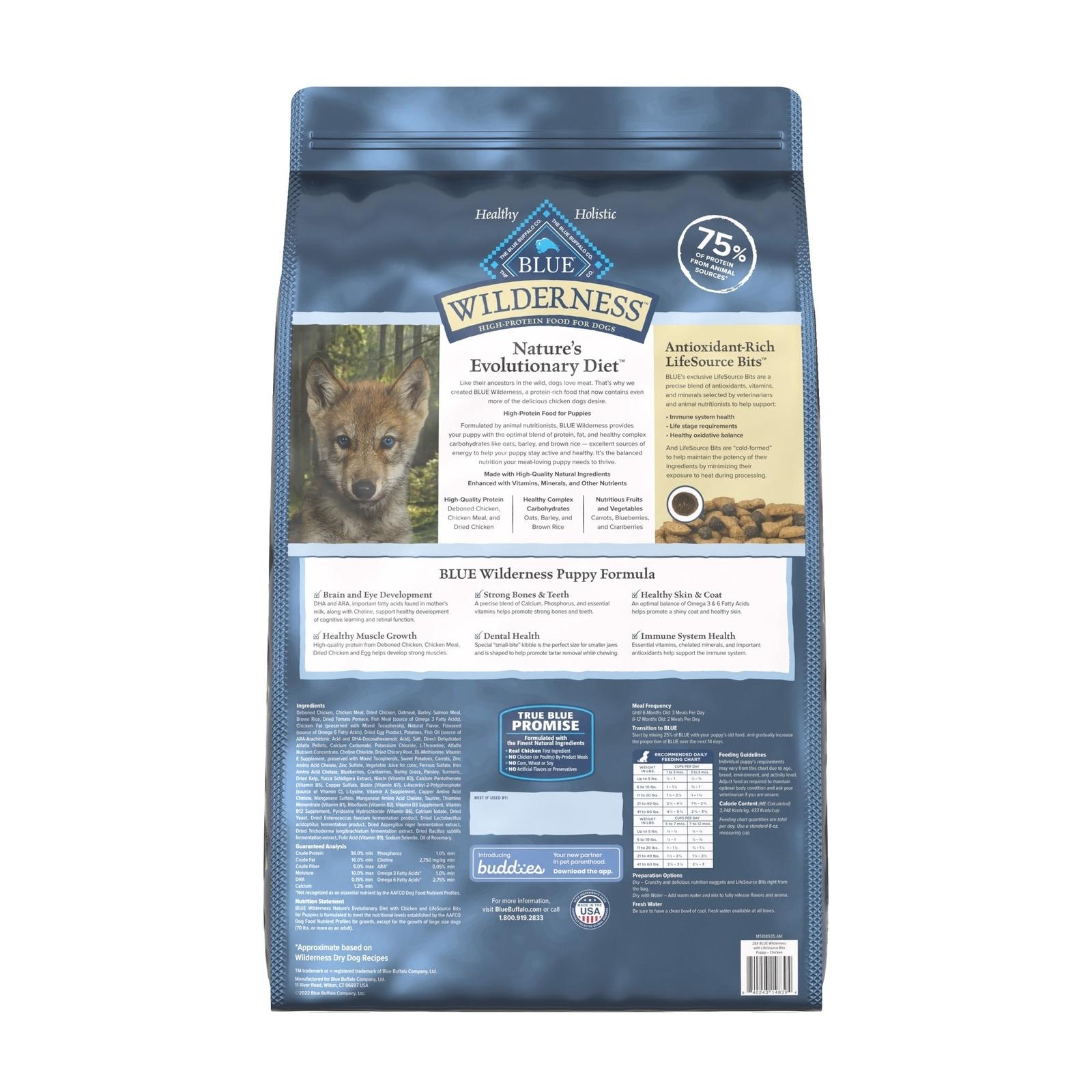 Blue Buffalo Wilderness High Protein Natural Puppy Dry Dog Food Plus Wholesome Grains