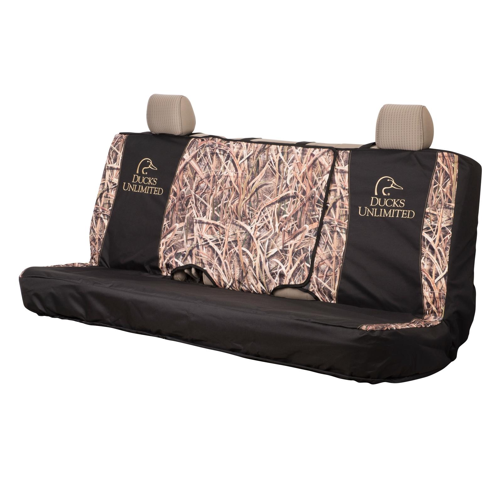 Ducks Unlimited Stacked Logo Full Size Bench Seat Cover