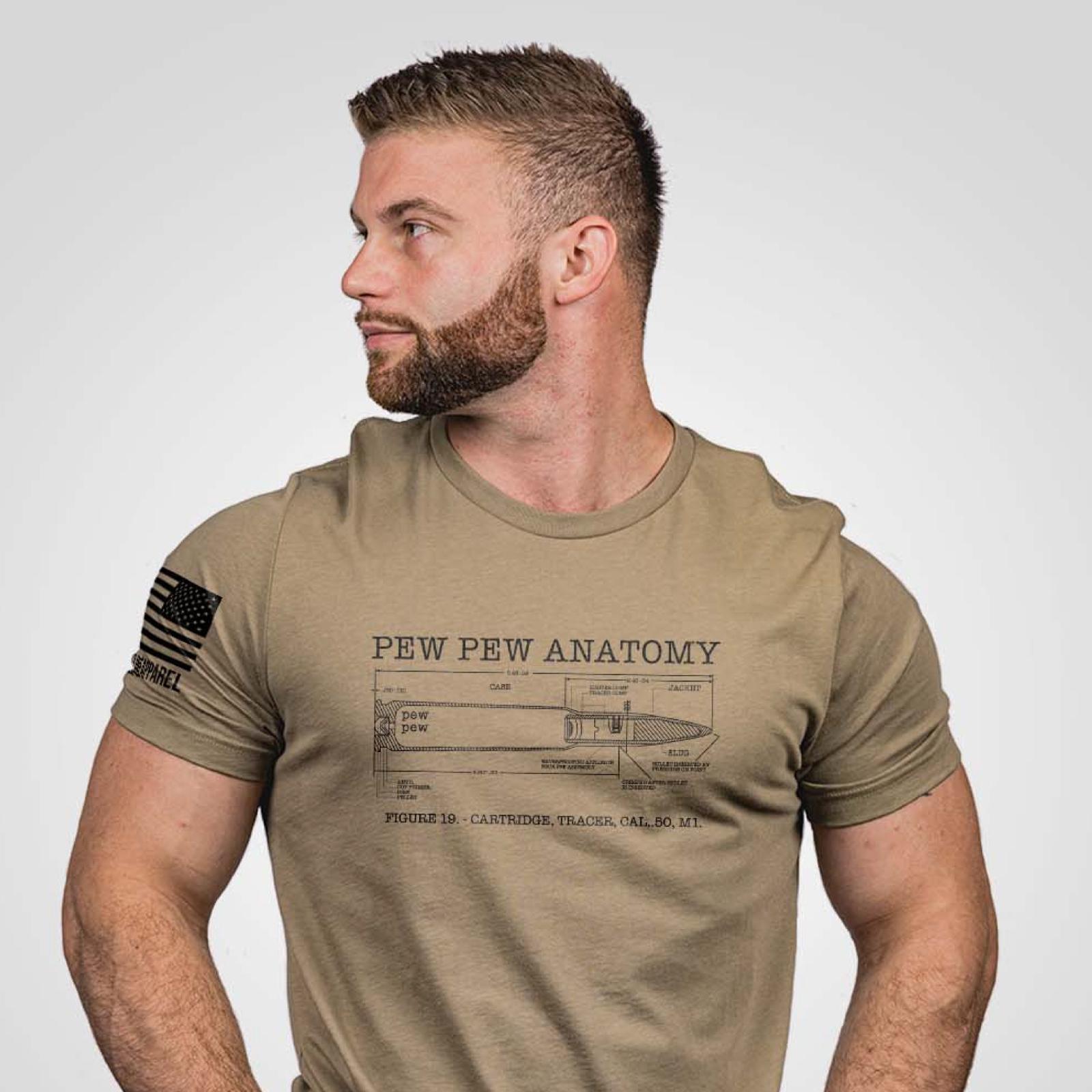 Nine Line  Men's T-Shirt Pew Pew Anatomy 