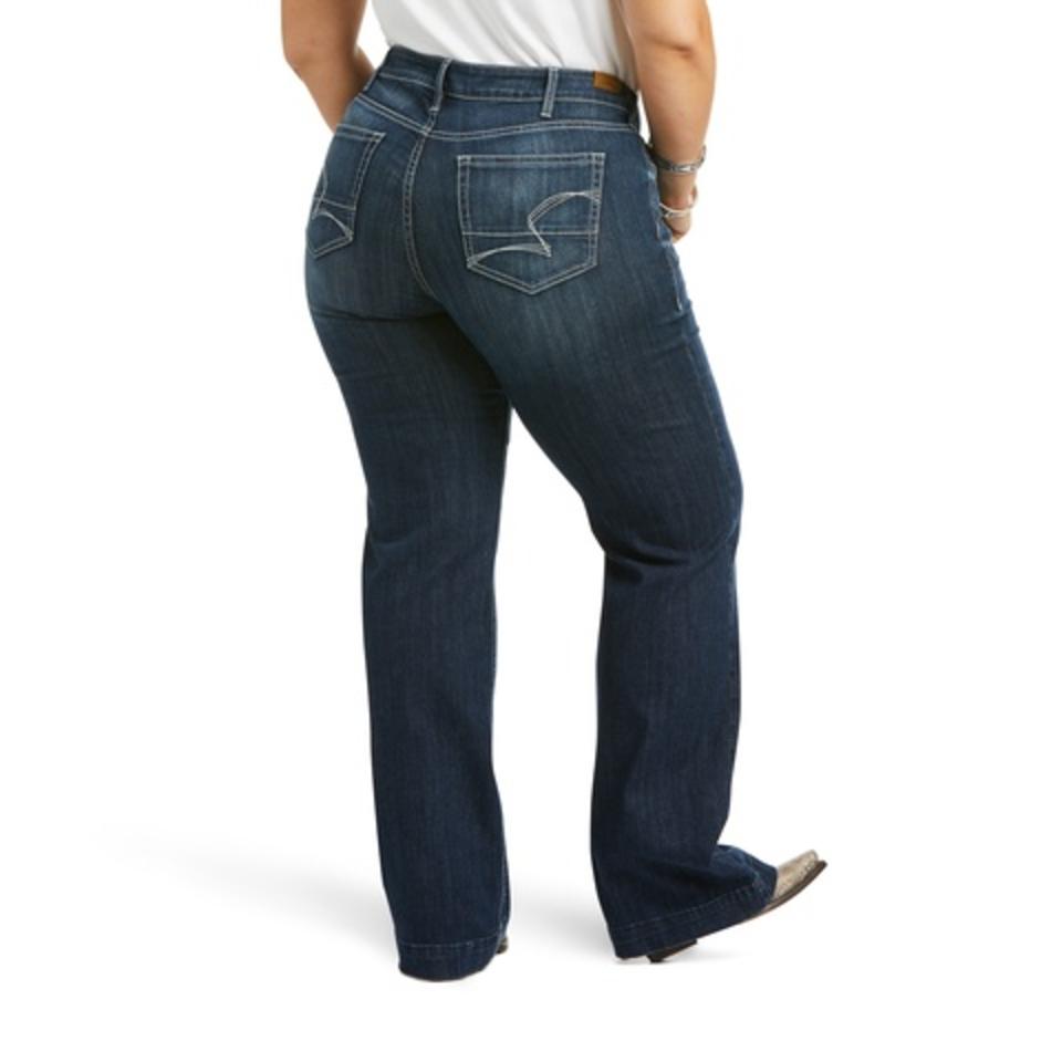 Ariat Women's Trouser Mid Rise Melanie Wide Leg Jean - Burbank