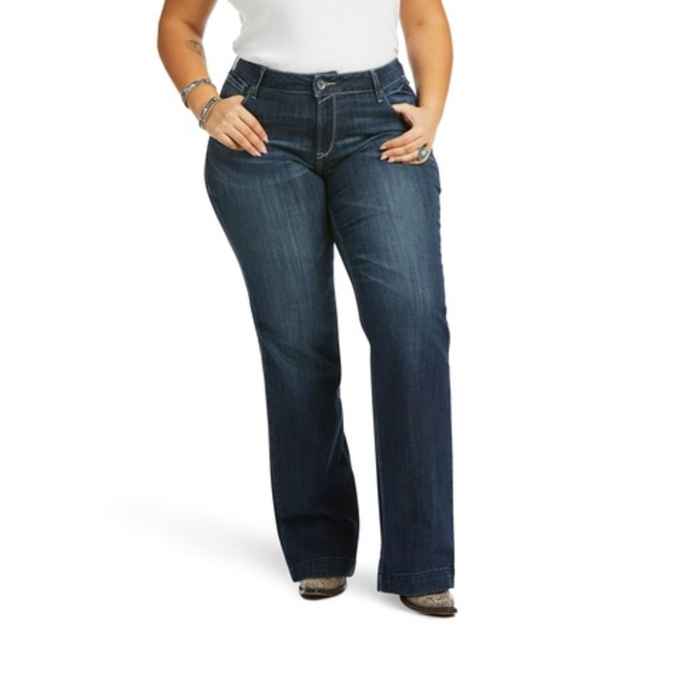 Ariat Women's Trouser Mid Rise Melanie Wide Leg Jean - Burbank