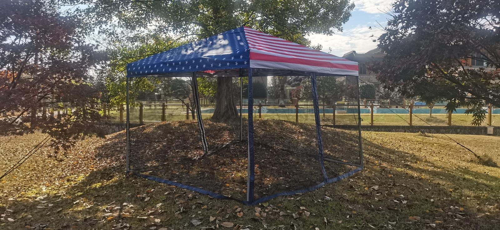 Backyard Expressions 10'x10' American Flag Pop Up Canopy