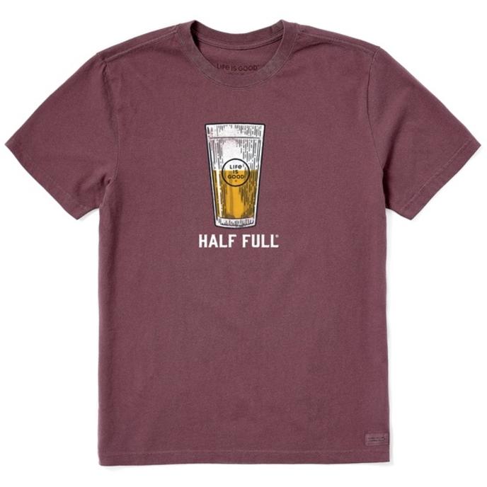 Men's Half Full Beer Crusher-LITE Tee