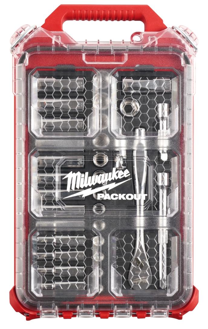 Milwaukee 3/8” Drive Metric Ratchet & Socket Set with PACKOUT