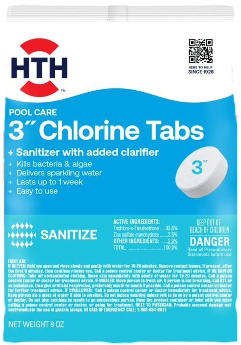 HTH 3IN Chlorine Tabs Advanced 3LB