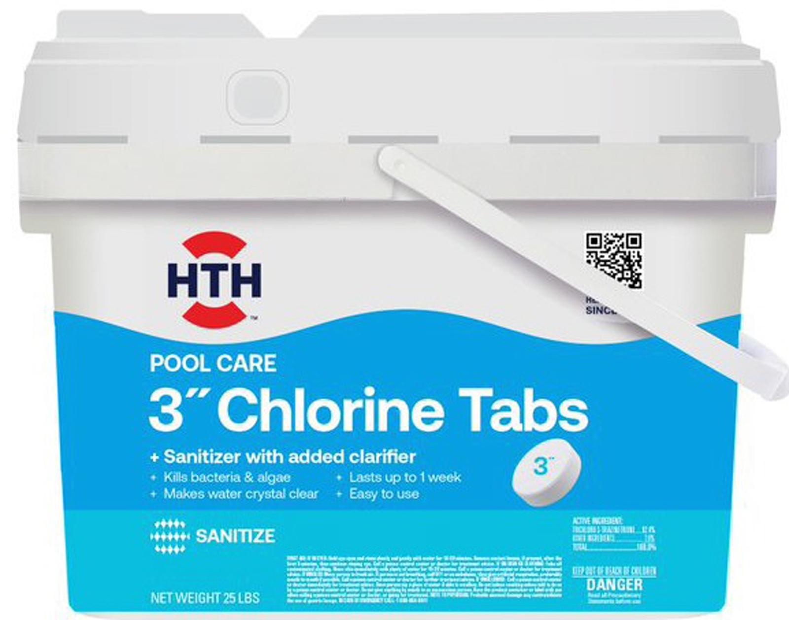 HTH 3IN Chlorine Tabs 25LB