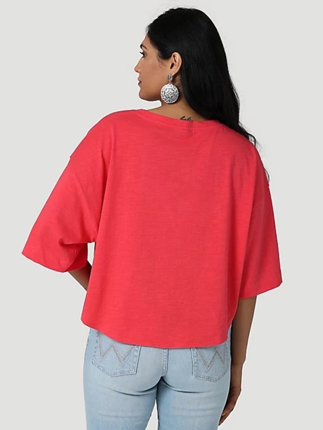 Wrangler Women's Essential Kimono Tee In Red