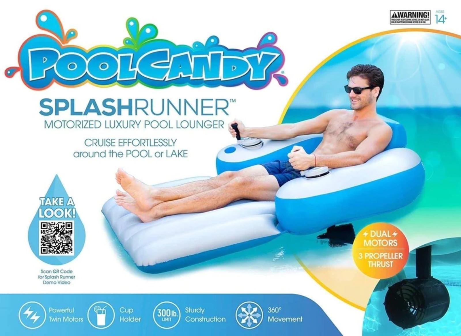 Splash Runner Motorized Pool Lounger PoolCandy
