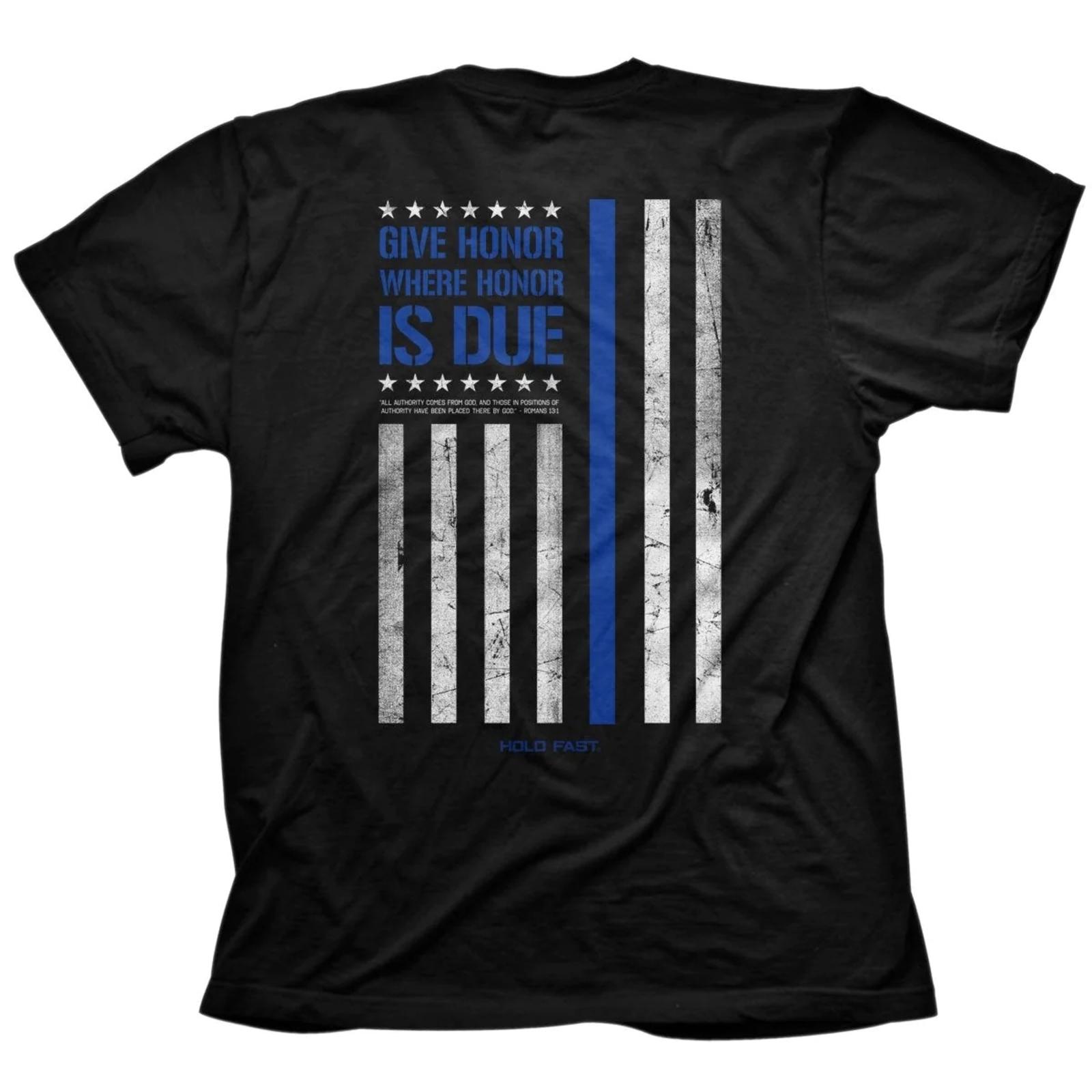 Kerusso Police Flag T-Shirt in Black by HOLD FAST®