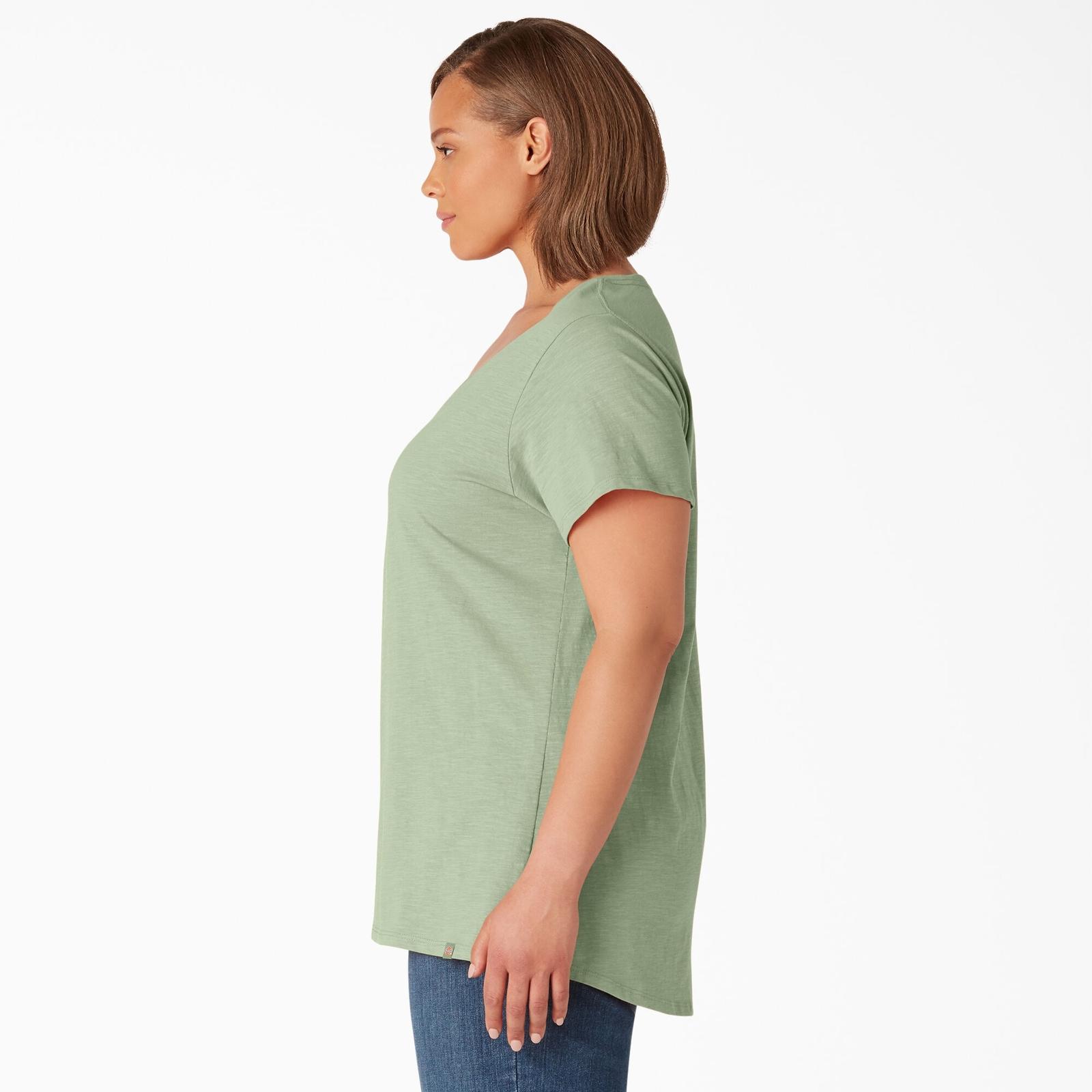 Dickies Women's Plus Short Sleeve V-Neck T-Shirt