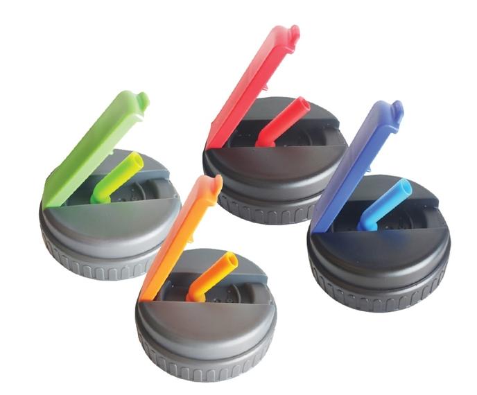 Two Lumps of Sugar Lid W/Straw Wide Mouth (4/Pack) Assorted