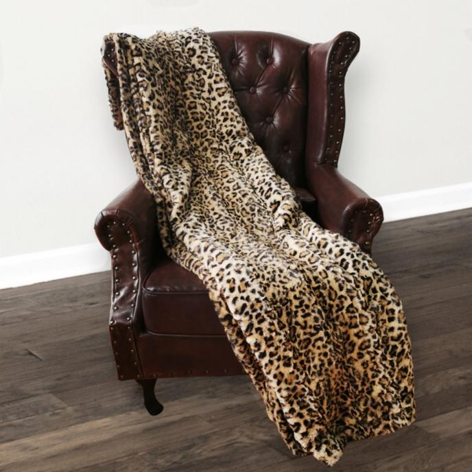 Two Lumps of Sugar 60 X 72 Minky Blanket Cheetah