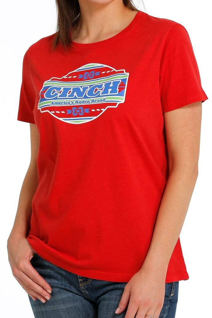 WOMEN'S CINCH AUTHENTIC RODEO BRAND TEE - RED