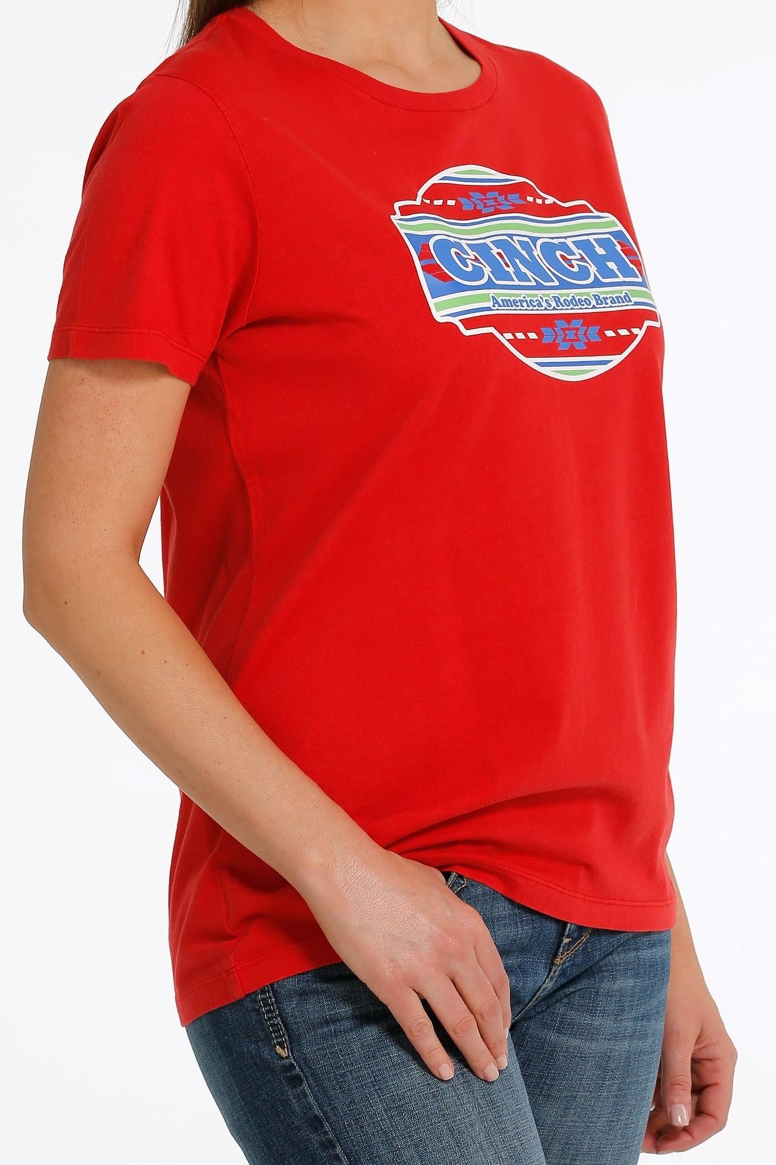 WOMEN'S CINCH AUTHENTIC RODEO BRAND TEE - RED