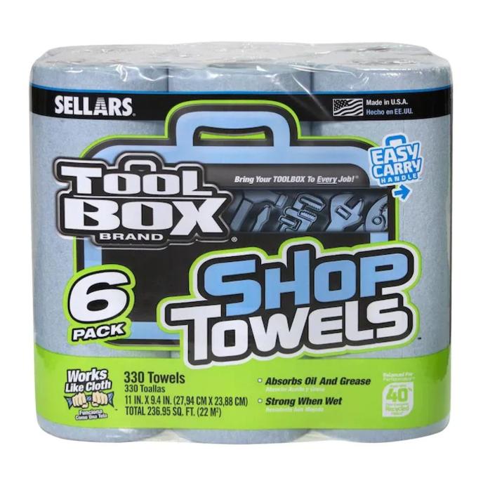 SELLARS Tool Box Blue Shop Towels