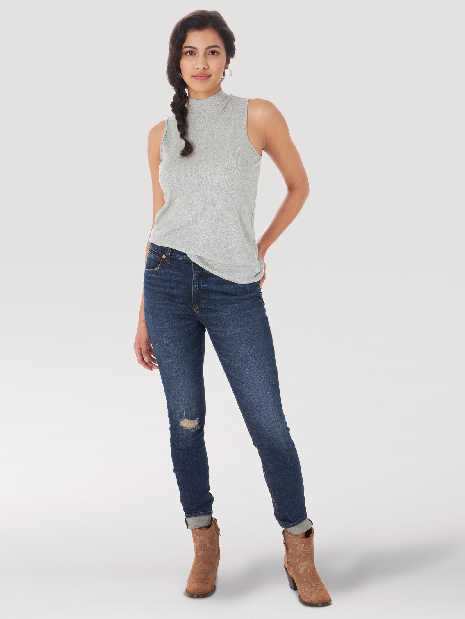 The Wrangler Retro Green Jean: Women’s High Rise Skinny Jean In Tegan