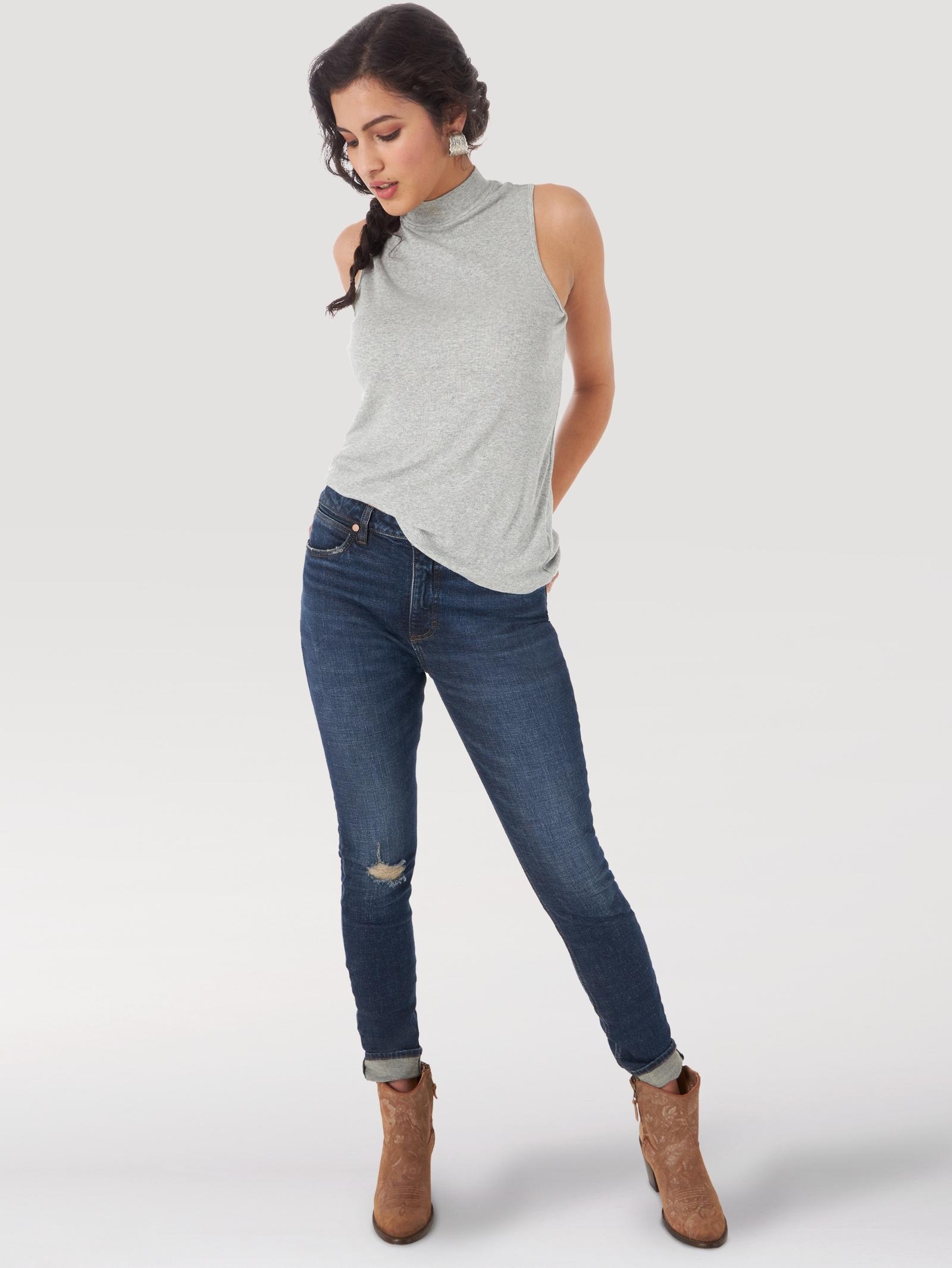 The Wrangler Retro Green Jean: Women’s High Rise Skinny Jean In Tegan