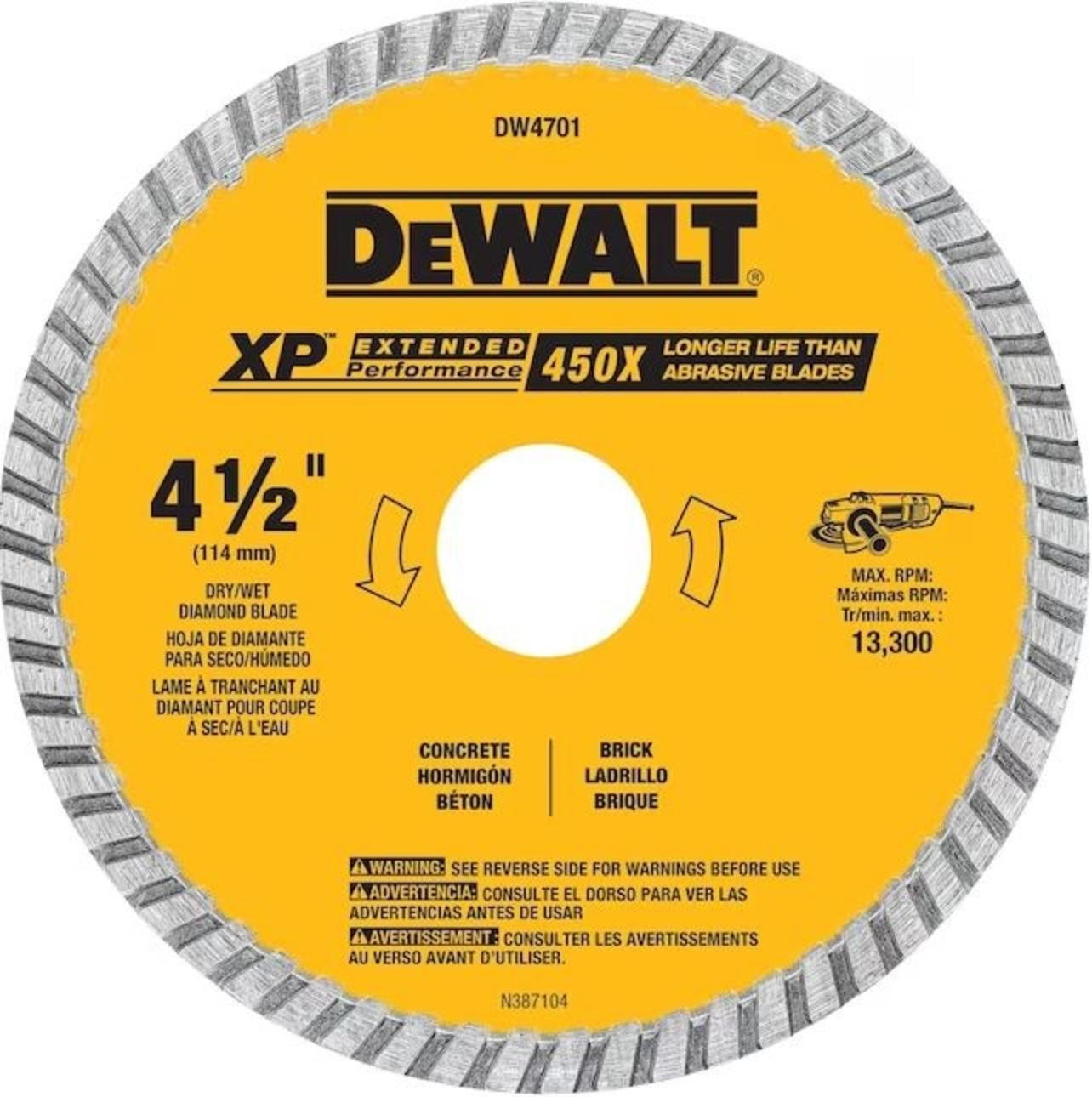 DeWalt XP 4.5IN. Diamond Arbor Grit Grinding Wheel
