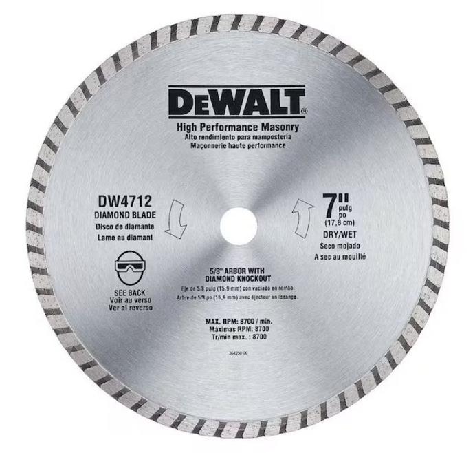DeWalt 7IN. High Performance Abrasive Blade